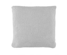 Marc OPolo Nordic Knit Coussin, 100% Coton, Silver, 50 cm x 50 cm
