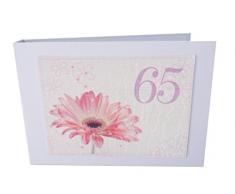 White Cotton Cards Age 165,1Â cm Gerbera Rose Design Tiny Valeur Album Photo, Blanc