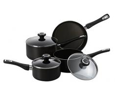 Meyer 21739 Ensemble de 4 Casseroles, Aluminium, Noir, 20,5 x 32 x 51 cm