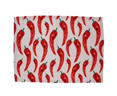 Gisela Graham Set de Table en Tissu imprimÃ© piments