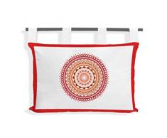 Soleil docre Mandala TÃªte de lit, Coton, Orange, 45 x 70 cm