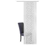 Home Fashion Panneau Coulissant Jacquard Polyester Blanc 245Â x 57Â cm