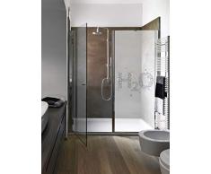 Plage 161002 Décoration adhésive pour paroi de Douche, Vinyl, Gris, 80x200cm