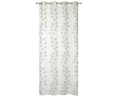 HomeMaison Voilage en Etamine Aspect Lin, Polyester, Gris, 240x140 cm