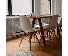 Walplus Vintage Bleu carrelage Sticker Mural, Vinyle, Multicolore, 15Â x 15Â x 7.6Â cm