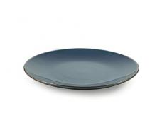 Villa DEste Home Tivoli 2195278 Royal Light Lot de 6 assiettes Ã dessert en grÃ¨s Bleu