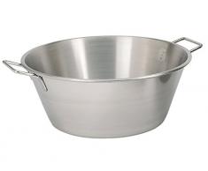 DE BUYER 3251.50 BASSINE INOX Fond Plat A ANSES Ã 50 CM