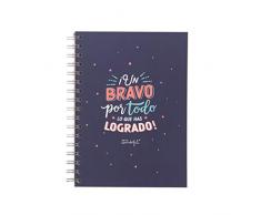 Mr Wonderful Cahier A5 Un Bravo pour Tout ce Que Vous Avez réalisé, Multicolore, Unique