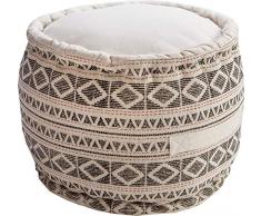 Deco&Co Décoration intérieure naturelle - Pouf Canvas Imprimé Marsala, 40cm x 30cm