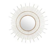 Dcasa Miroir Mural en Bambou pour décoration de la Maison Unisexe Adulte, Multicolore (Multicolore), Unique