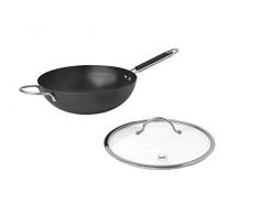 KUHN RIKON 24117 Essential Poêle Wok, Noir, 32 cm