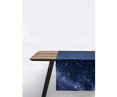 FOONKA NORDHIMMEL Chemin de Table 100% Coton Bleu Marine 150 x 50 cm