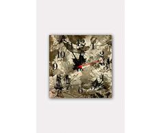 Bonamaison Horloge Murale en MDF, Multicolore, 30 x 30 cm