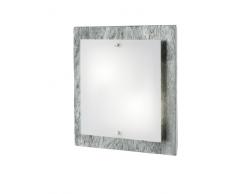 Akzente04 gamme en verre opale Brossé Plafonnier 2 ampoules Noir/gris marbré