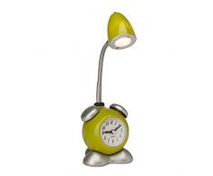 Brilliant AG G94837/04 Brilliant Lampe a poser horloge LED intégrée Pharrell, Plastique, 1.5 W, Vert