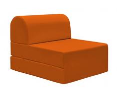 13 CASA Pouf Chaise Longue Petra B7Â Orange