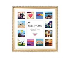 Inov8 Amazonukkitchen 16Â x 40,6Â cm Knightsbridge 13-apperture/Blanc Core Britannique Cadres Photo pour 1P Photo, Verre, Champagne, 9 x 12 x 16 cm