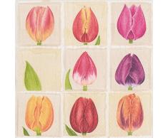 Caspari Serviettes de Table en Papier Motif Tulipes