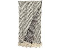 Toison dOr 3045051128546 AurÃ¨le Plaid Motif Torsade Gris 130 x 180 cm