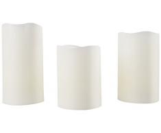 H2O Colors HO.03,0109,99 Set de 3 Bougies LED avec télécommande Multicolore