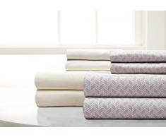 Haight Ashbury Fletch Lot de draps en Microfibre, Microfibre, Oatmeal, King