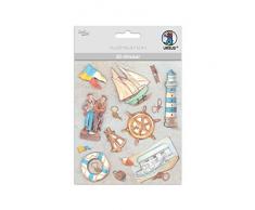 Autocollant 3D idÃ©al pour dÃ©corer des pendentifs et des cadeaux et dÃ©corer des guirlandes lumineuses avec diffÃ©rents motifs maritimes.