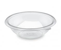 GUILLIN SL0750CC CARTON DE 400 Saladier Rond 750Cc avec Option Couvercle, Plastique, Transparent, 18,7 x 18,7 x 5,8 cm