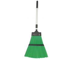 MSV 100132 Balai déxterieur avec Manche telescopiue, Polyester, Vert, 30x8x54 cm