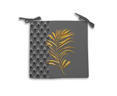 Soleil docre Gold Dessus de Chaise, Polyester, Marron, 40 x 40 x 3 cm