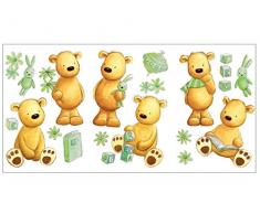 Fun4Walls Stickers muraux Motif Ours en Peluche
