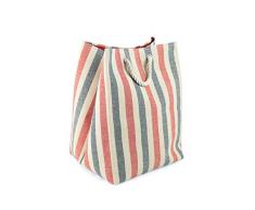 Villa DEste Home Tivoli Maison Panier Ã Linge Rouge, Dimensions : L. 32 x 34 x H. 45 cm.