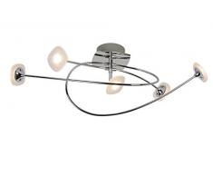 Lucide HANA-LED - Plafonnier - LED - 5x5W 3000K - Chrome