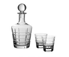 Villeroy & Boch 11-3614-9201 Ardmore Club 3 pièces, Ensemble Whisky avec Carafe, Verre de Cristal, Clair, 750 ML et 320 ML
