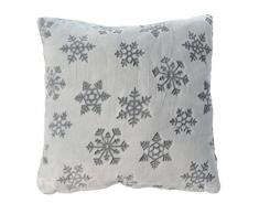 Gözze, avec Picots Structure Coussin Déco 50 x 50 cm, Polyester, Silber, 50 x 50 x 10 cm