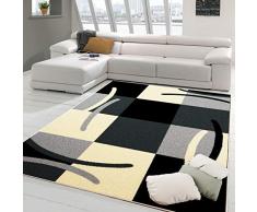 PETTI Artigiani Italiani - Tapis, Tapis moderne, Tapis de salon, Tapis de chambre Ã coucher, Gris, Parure 3 piÃ¨ces