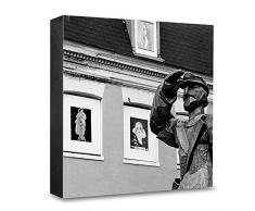 COGNOSCO HG-HH115 Tableau Mural en Bois avec Photo darchitecture Hambourg Noir/Blanc 15 x 15 cm