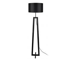 Tosel 51176 Lampadaire 1 Lumière, Bois, E27, 40 W, Noir, 40 x 155 cm