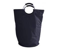 RIDDER ColorÃ© Panier Ã Linge en Coton Oxford Noir Env. Ã 36 x 64 x 54 cm