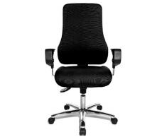 Topstar Sitness 55 Fitness Fauteuil pivotant Housse Trevira Noir