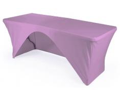 La Nappe en Spandex Dos Ouvert pour Une Grande Table rectangulaire, Lilas, 167 x 63 x 0.6 cm