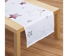 Home Fashion Chemin de Table Polyester, Rot, 150 x 40 cm