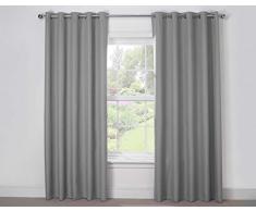 Julian Charles Luna Rideaux à Åillets Revêtement Thermique 228,6 x 137,2 cm Argent
