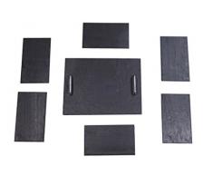 Izasur-Spain Nombre 2 Composition de Table, Pierre, Noir, 40 x 30 x 4.2 cm, 7 pièces