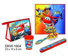 Super Wings Set Aseo Voyage Jeux Bain Tapis Accessoires pour Baignoire Décoration de Maison Unisexe Adulte, Rouge, Unique