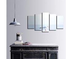 Bonamaison DÃ©coration Murale Ensemble de 5 Impression sur Toile, Dimensions: 100 x 60 Cm - ConÃ§u et fabriquÃ© en Turquie