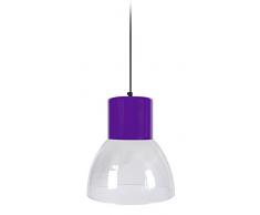 Tosel 16546 Suspension 1 Lumière, Verre/, E27, 40 W, Rouge, 30 x 90 cm