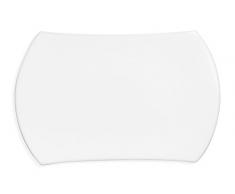 Berghoff Concavo Contemporain en Porcelaine vitrifiée rectangulaire Assiette à Pain, Blanc, 22.5 cm