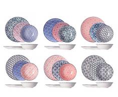 Cosy & Trendy 1452407 Service de Table Delirio 18 pièces, pour 6 Personnes