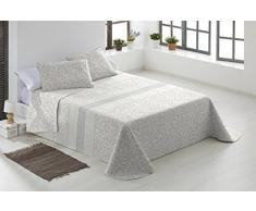 Todomueble Paduana BohÃªme Couvre-lit Jeu de boutÃ­ avec Dessus et 2Â taies Oreiller 90 Gris