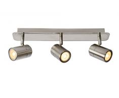 Lucide LENNERT - Spot plafond - LED Dim. - GU10 - 3x5W 3000K - Chrome DÃ©poli
